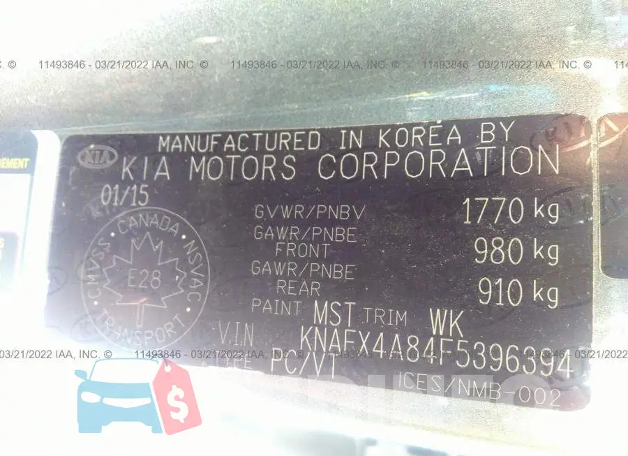 KNAFX4A84F5396394 Photo# 9