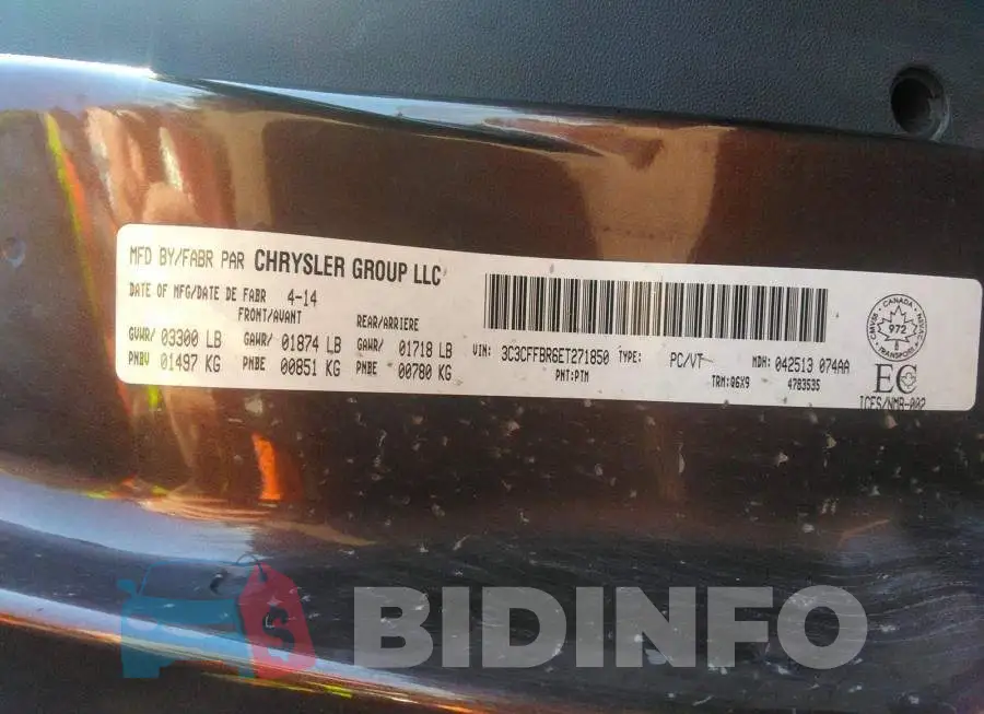 3C3CFFBR6ET271850 Photo# 9
