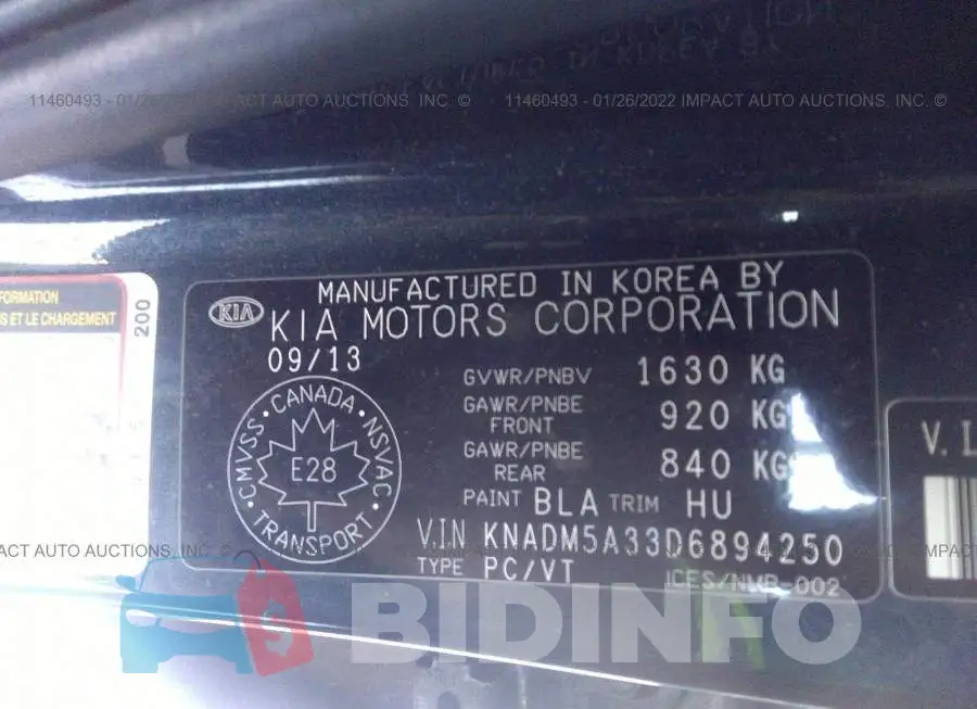 KNADM5A33D6894250 Photo# 9