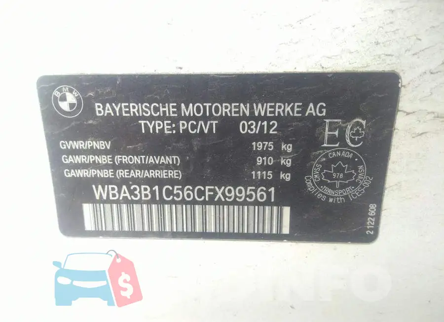 WBA3B1C56CFX99561 Photo# 9