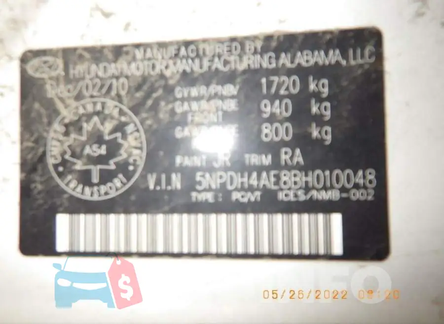 5NPDH4AE8BH010048 Photo# 5
