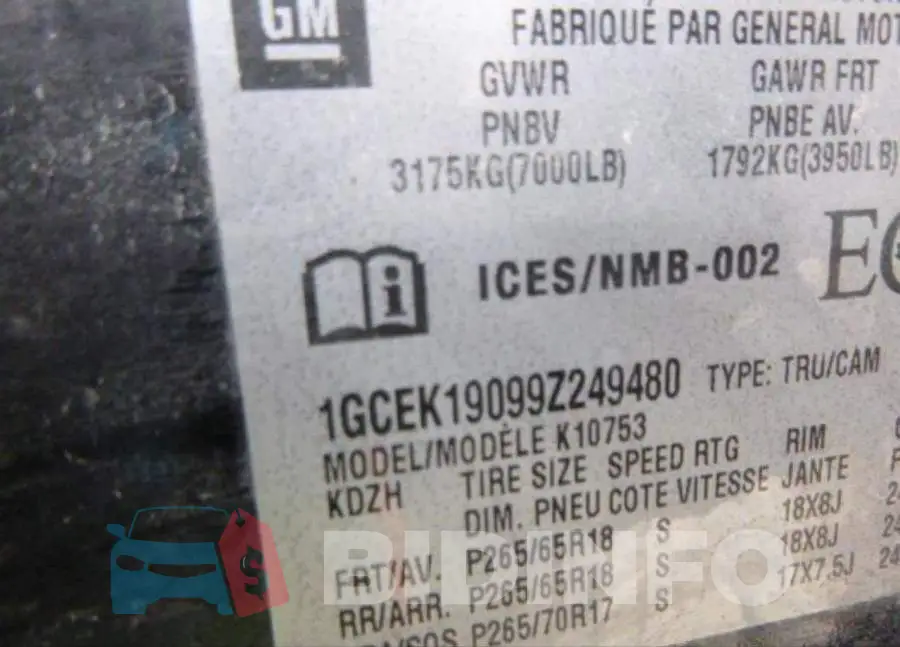 1GCEK19099Z249480 Photo# 9