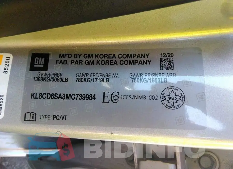 KL8CD6SA3MC739984 Photo# 9