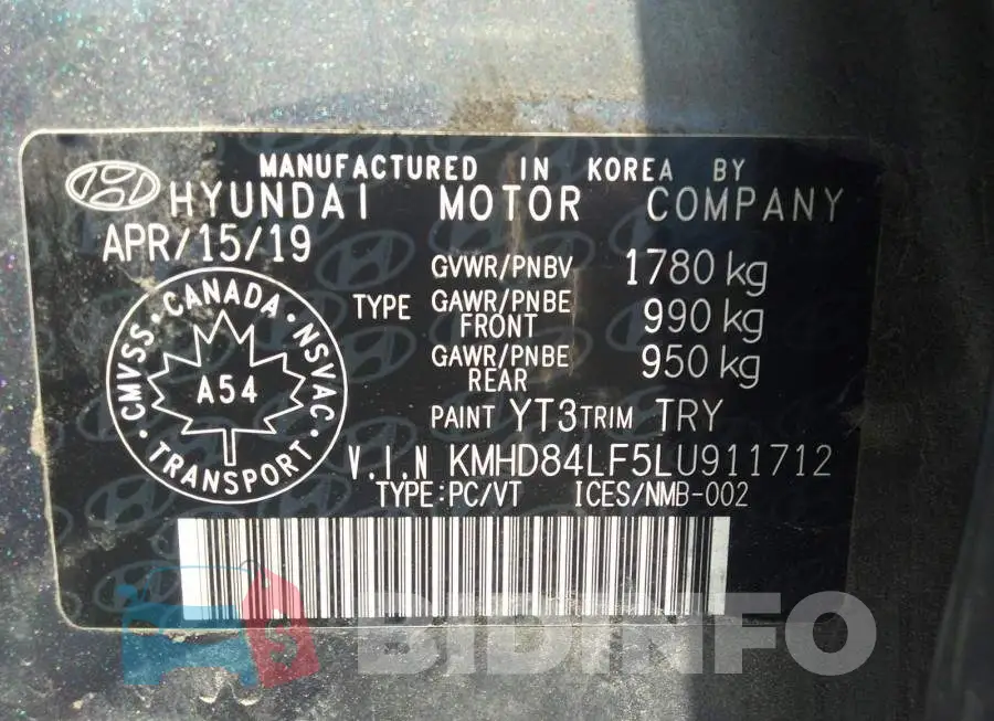 KMHD84LF5LU911712 Photo# 9