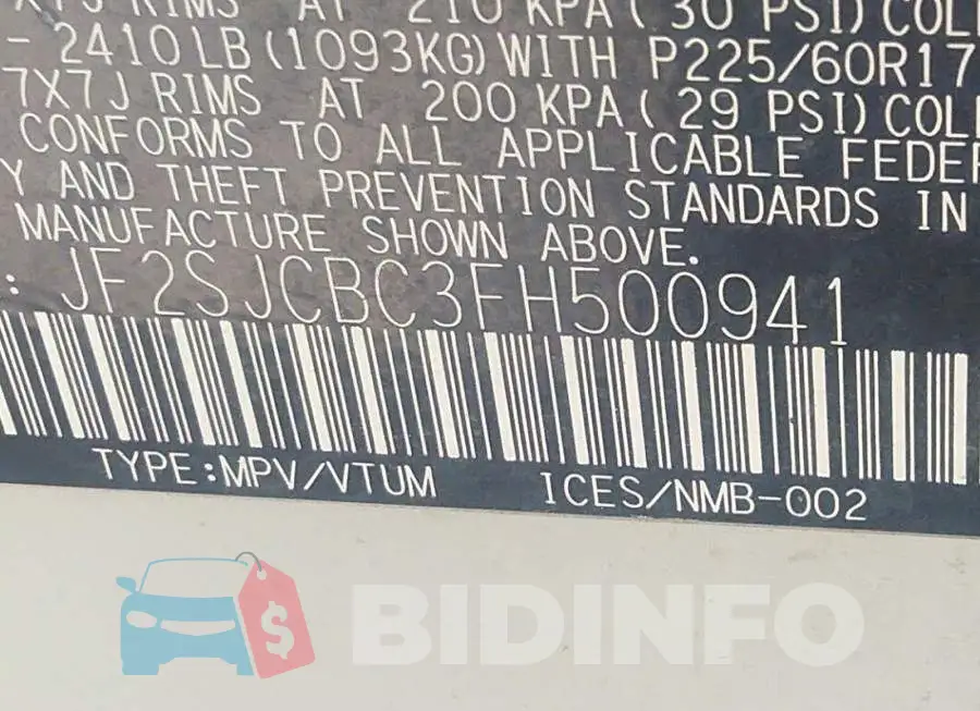 JF2SJCBC3FH500941 Photo# 9