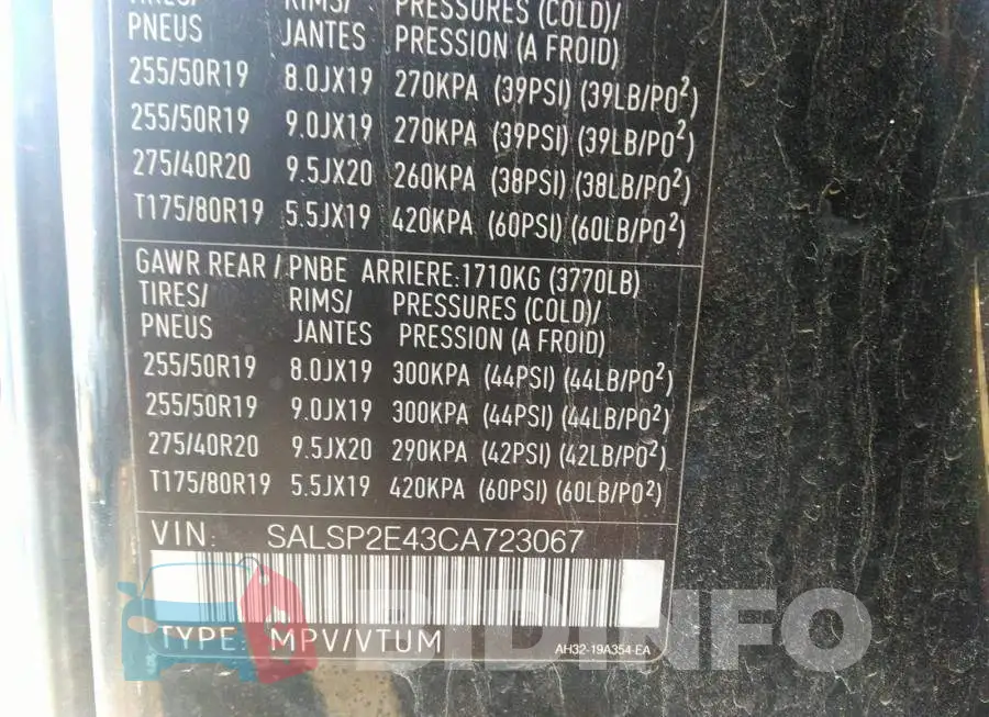SALSP2E43CA723067 Photo# 9