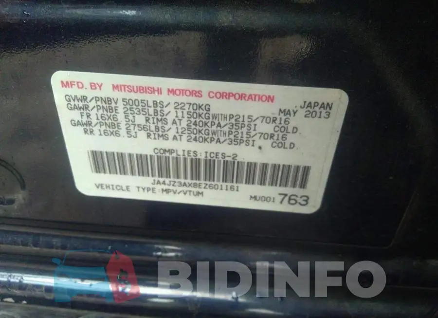 JA4JZ3AX8EZ601161 Photo# 9