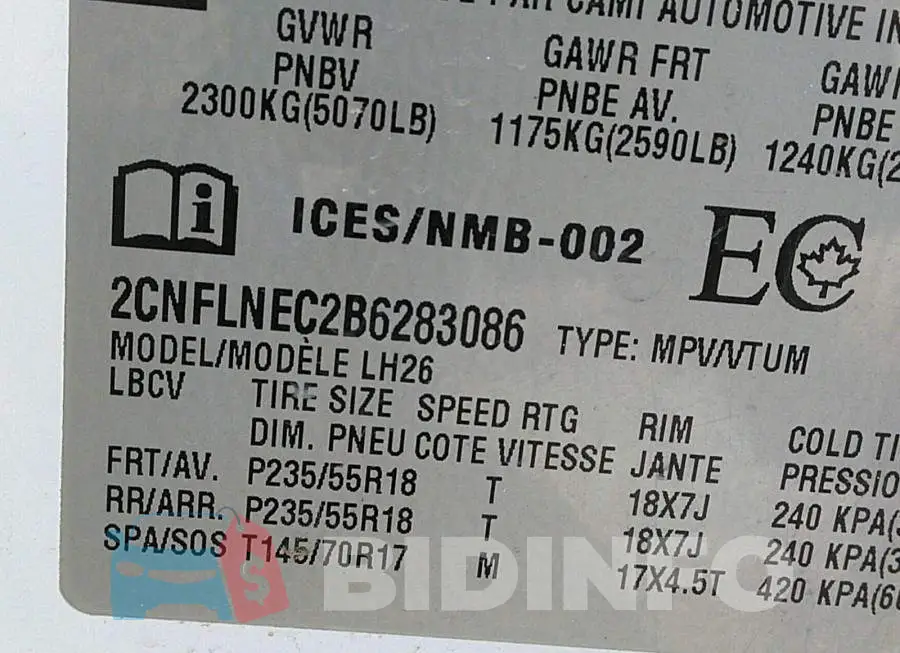2CNFLNEC2B6283086 Photo# 9
