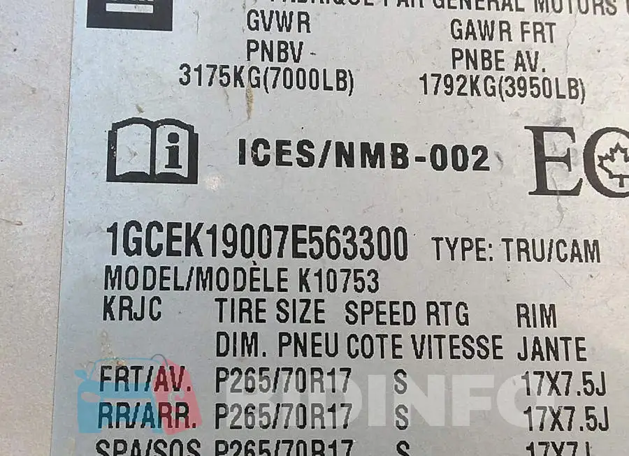 1GCEK19007E563300 Photo# 9