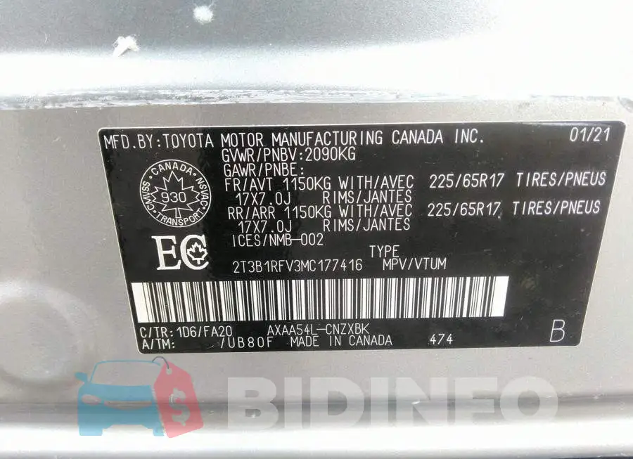 2T3B1RFV3MC177416 Photo# 9