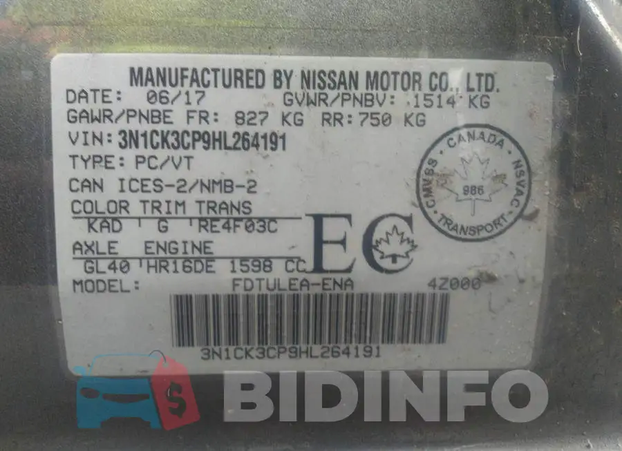 3N1CK3CP9HL264191 Photo# 9