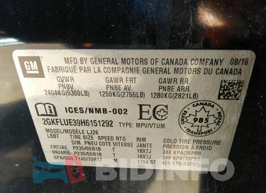 2GKFLUE39H6151292 Photo# 9