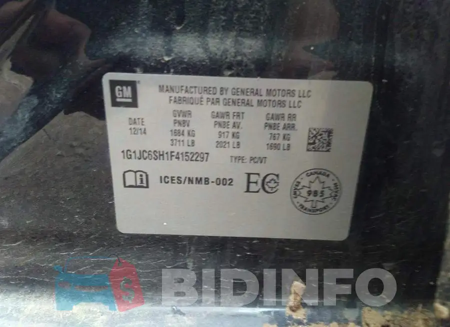 1G1JC6SH1F4152297 Photo# 9