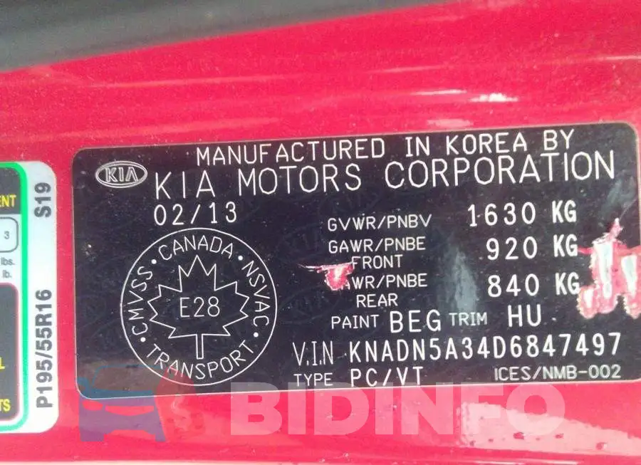 KNADN5A34D6847497 Photo# 9