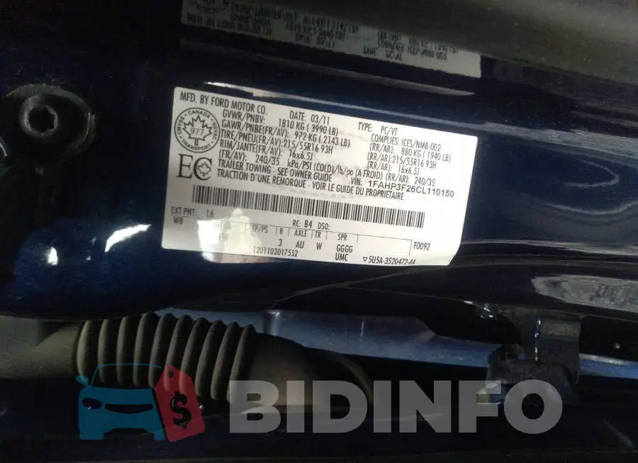 1FAHP3F26CL110150 Photo# 9