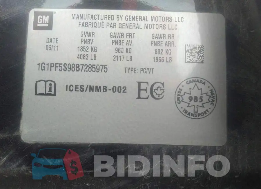 1G1PF5S98B7285975 Photo# 9