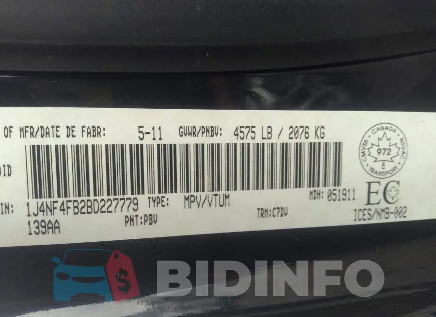 1J4NF4FB2BD227779 Photo# 9
