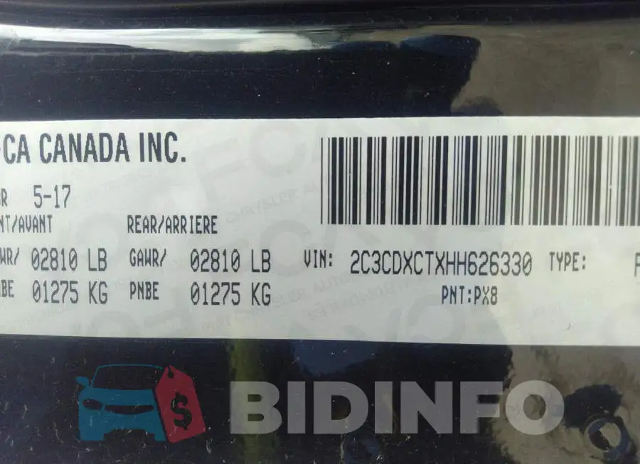 2C3CDXCTXHH626330 Photo# 9