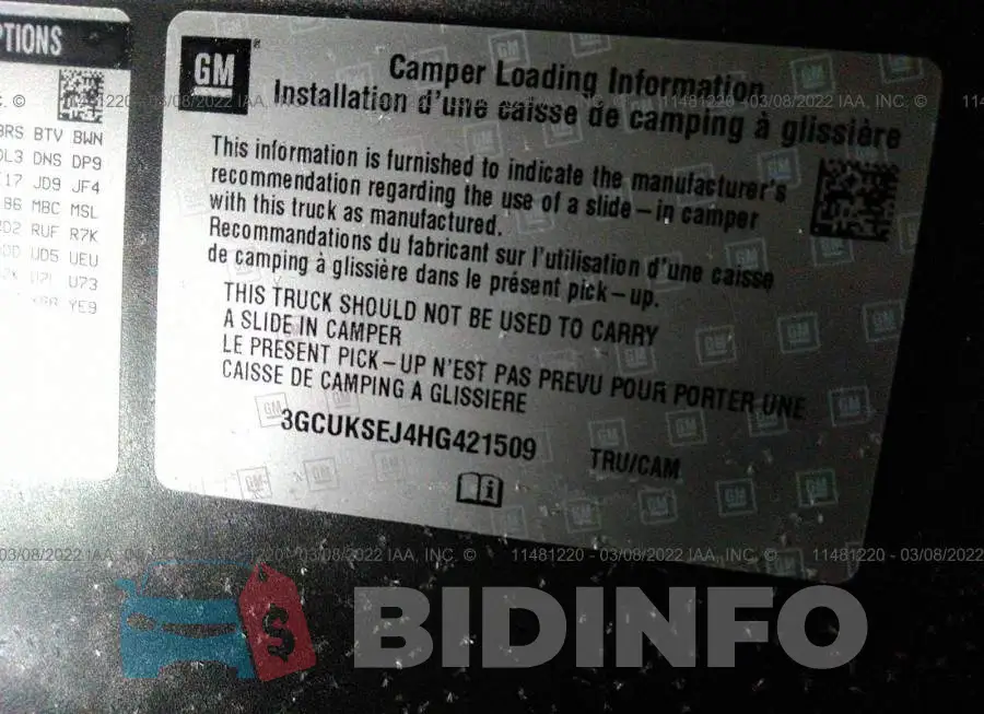 3GCUKSEJ4HG421509 Photo# 9