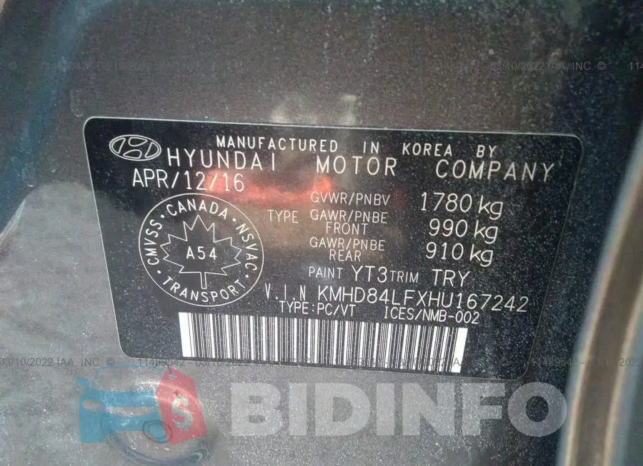 KMHD84LFXHU167242 Photo# 9