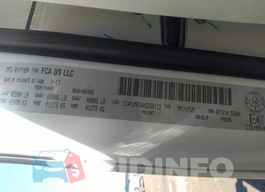 1C4PJMBS4HD226113 Photo# 9