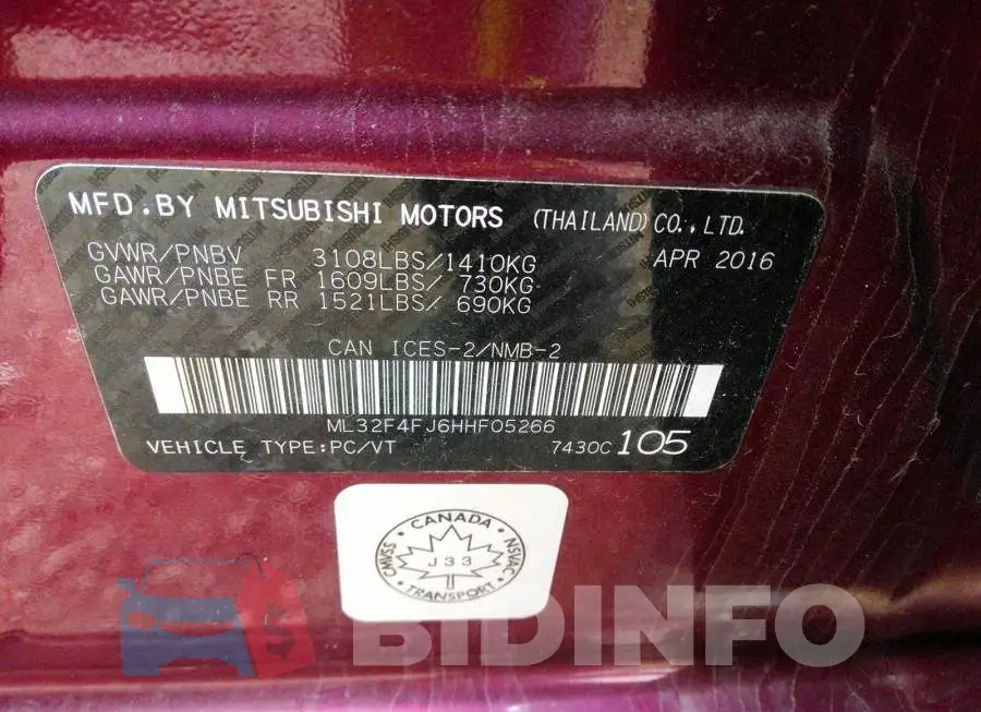 ML32F4FJ6HHF05266 Photo# 9