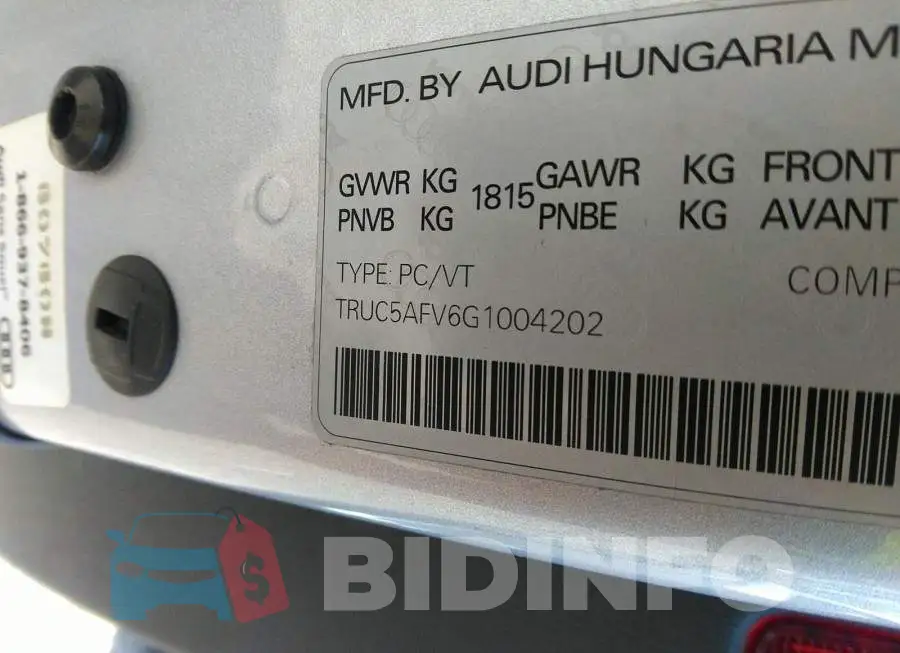 TRUC5AFV6G1004202 Photo# 9