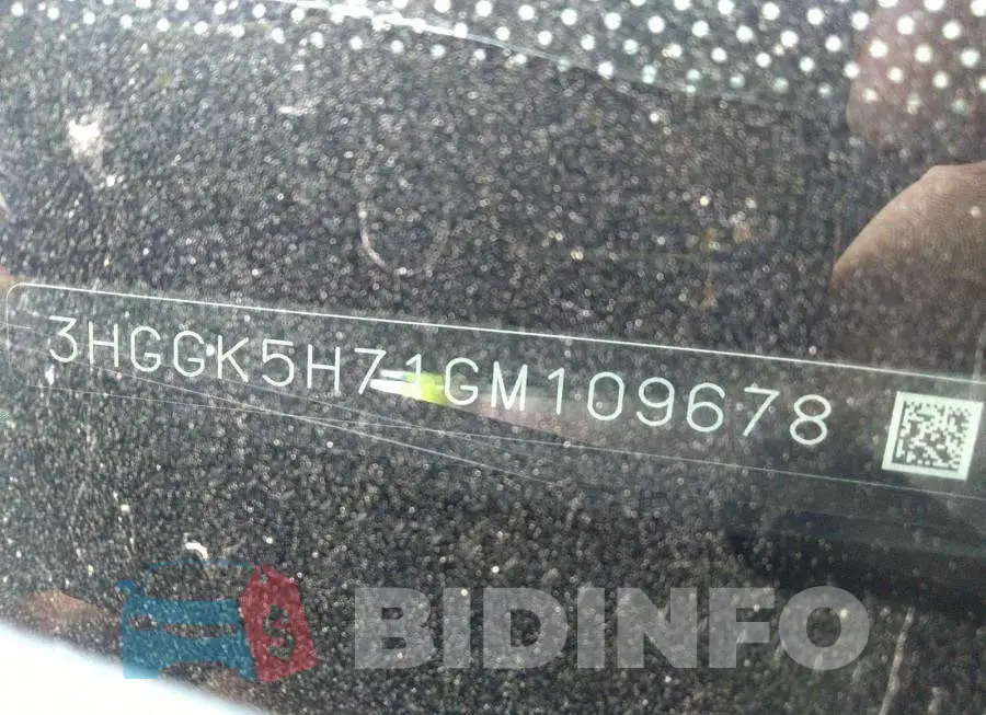 3HGGK5H71GM109678 Photo# 9