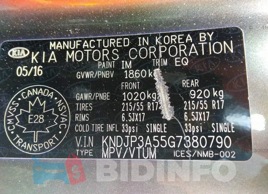 KNDJP3A55G7380790 Photo# 9