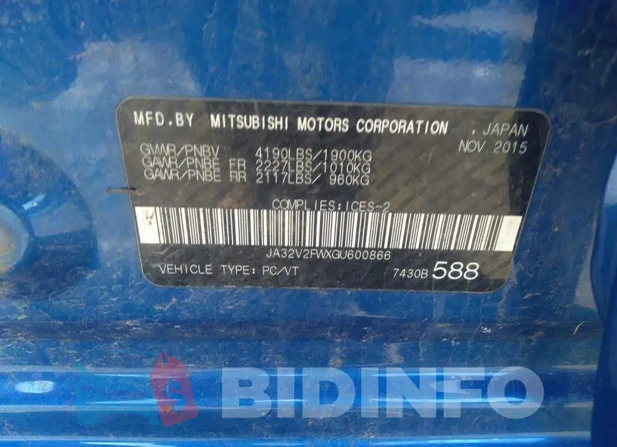JA32V2FWXGU600866 Photo# 9