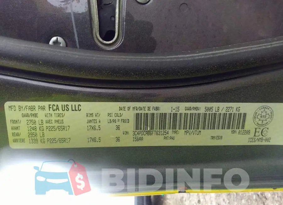 3C4PDCAB6FT631254 Photo# 9