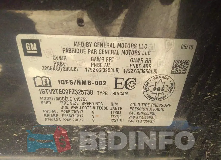 1GTV2TEC9FZ325738 Photo# 9