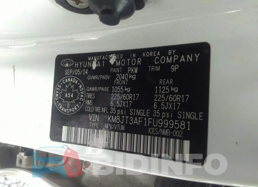 KM8JT3AF1FU999581 Photo# 9