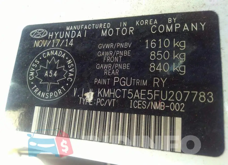 KMHCT5AE5FU207783 Photo# 9