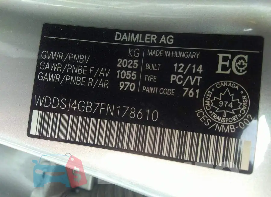 WDDSJ4GB7FN178610 Photo# 9