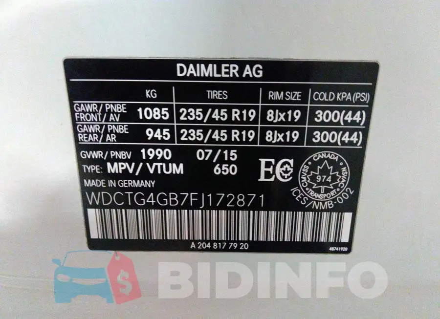 WDCTG4GB7FJ172871 Photo# 9