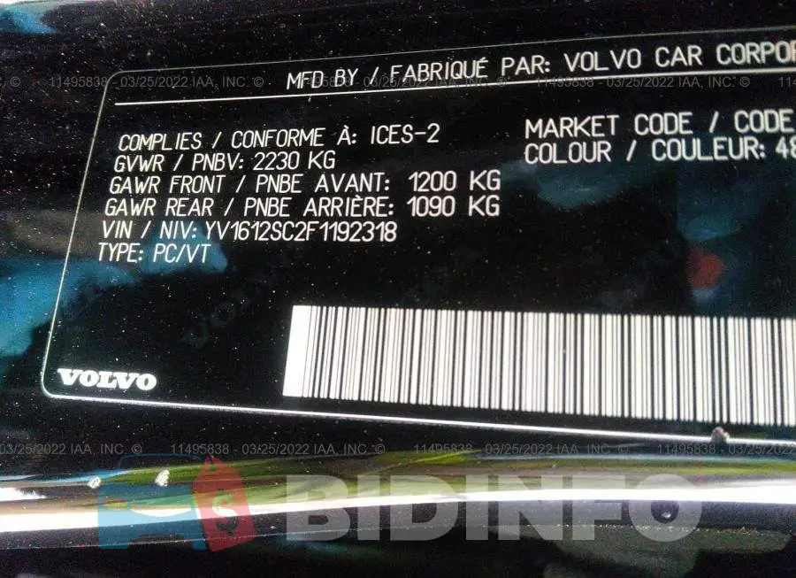 YV1612SC2F1192318 Photo# 9