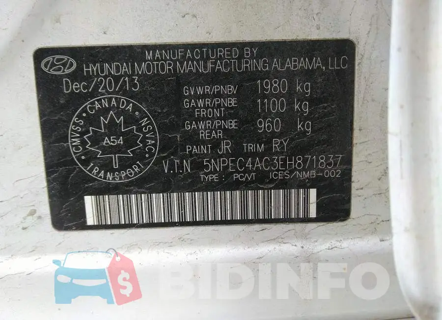 5NPEC4AC3EH871837 Photo# 9
