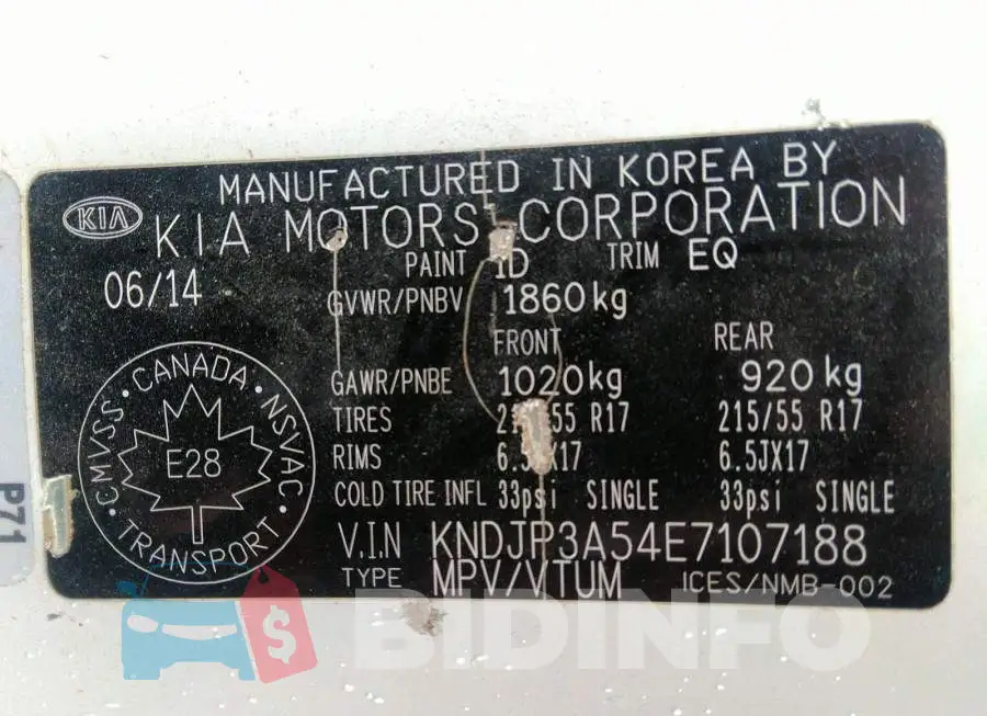 KNDJP3A54E7107188 Photo# 9