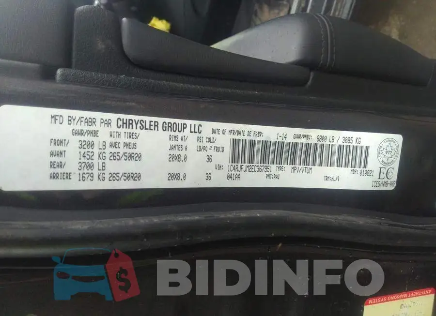 1C4RJFJM2EC367951 Photo# 9