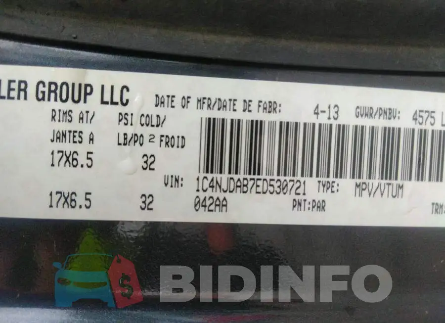 1C4NJDAB7ED530721 Photo# 9