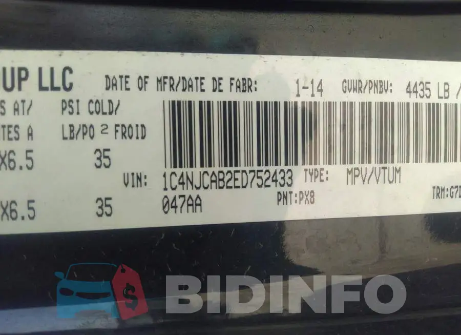 1C4NJCAB2ED752433 Photo# 9
