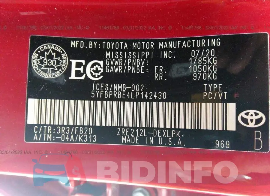 5YFBPRBE4LP142430 Photo# 9