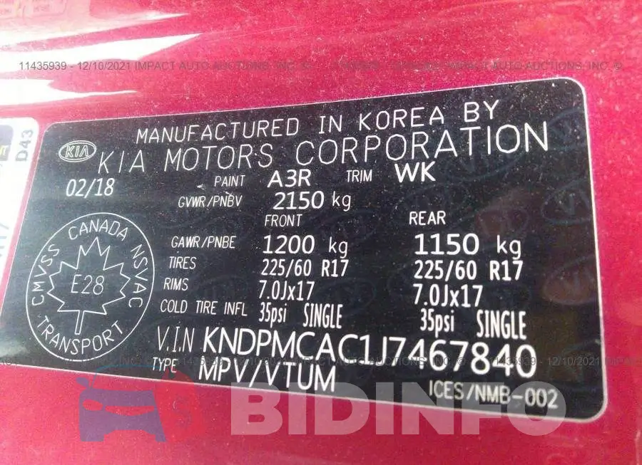 KNDPMCAC1J7467840 Photo# 9