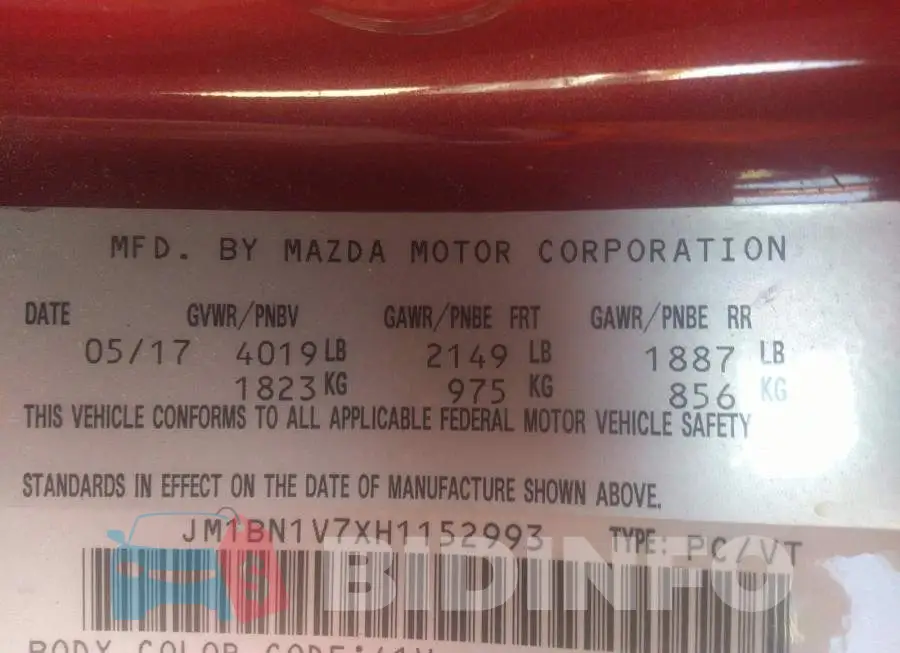 JM1BN1V7XH1152993 Photo# 9