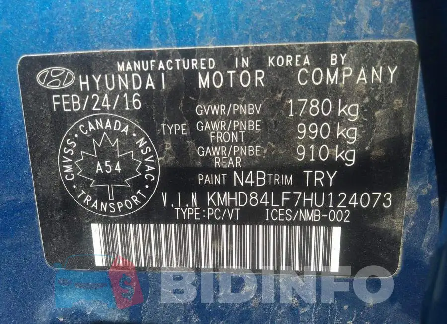 KMHD84LF7HU124073 Photo# 9