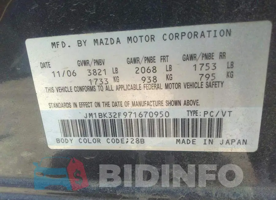 JM1BK32F971670950 Photo# 9