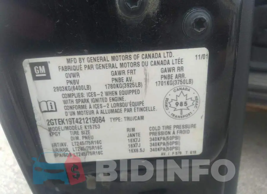2GTEK19T421219084 Photo# 9