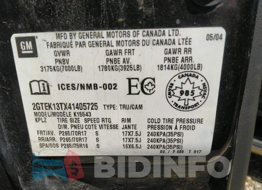 2GTEK13TX41405725 Photo# 9