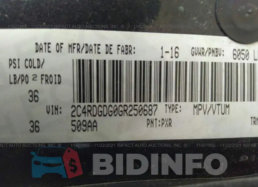 2C4RDGDG0GR250687 Photo# 9